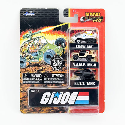Jada G.I. Joe Nano Hollywood Rides Snow Cat VAMP MK II HISS Tank Die-Cast Vehicles