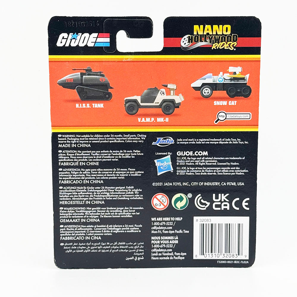 Jada G.I. Joe Nano Hollywood Rides Snow Cat VAMP MK II HISS Tank Die-Cast Vehicles