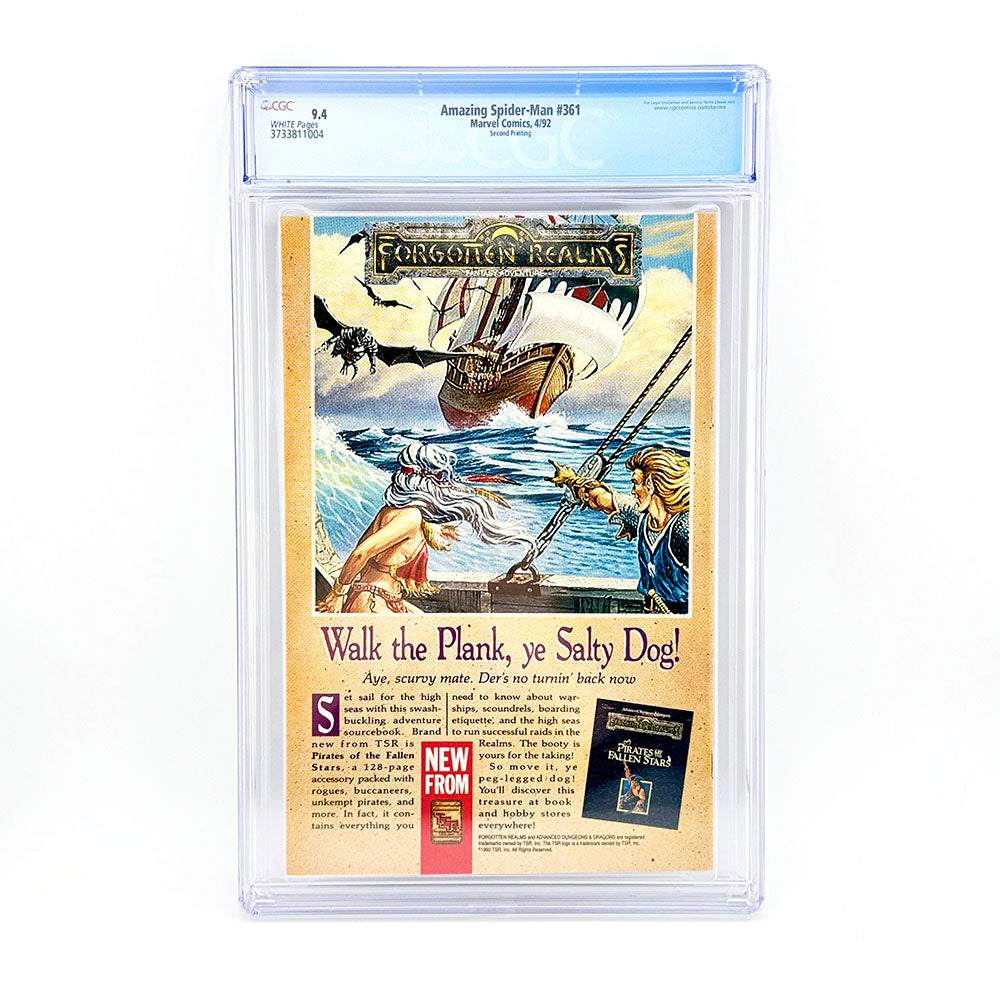 Marvel The Amazing Spider-Man Comic Book Issue 361 2nd Printing GCG 9.4