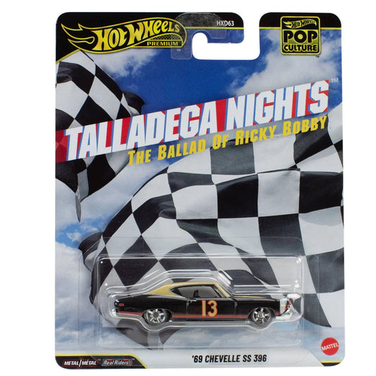 Hot Wheels Pop Culture Talladega Nights The Ballad of Ricky Bobby 1969 Chevelle SS 396 Diecast Carded Vehicle