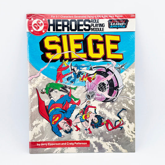 Mayfair Games DC Heroes Role Playing Game Module Siege Sealed