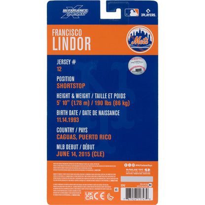 McFarlane SportsPicks Francisco Lindor New York Mets MLB 6-Inch Action Figure