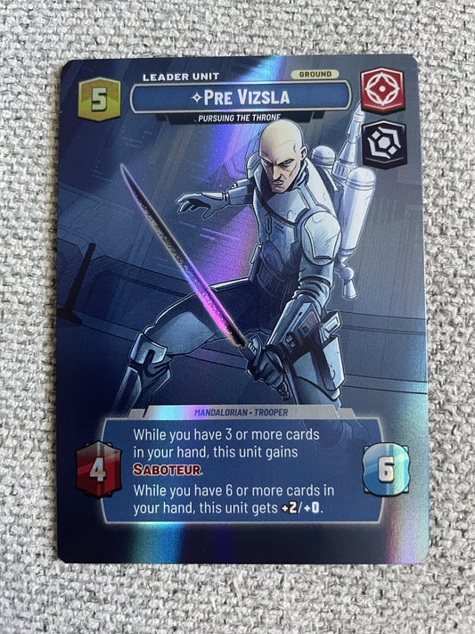 Star Wars Unlimited Twilight of the Republic Pre Vizsla Leader Showcase