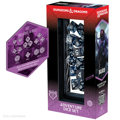 Sirius Dungeons & Dragons Adventure Dice - Bard: Blue / Black Dice