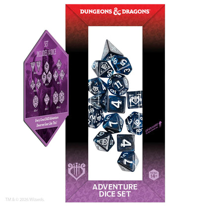 Sirius Dungeons & Dragons Adventure Dice - Bard: Blue / Black Dice