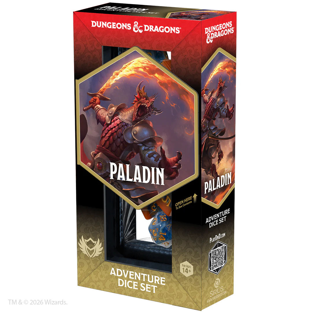 Sirius Dungeons & Dragons Adventure Dice - Paladin: Orange / Blue