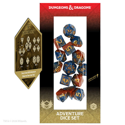 Sirius Dungeons & Dragons Adventure Dice - Paladin: Orange / Blue