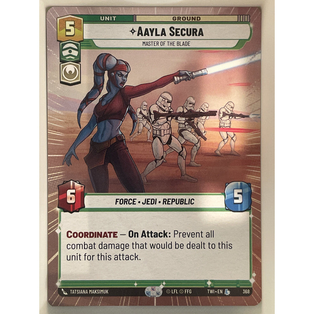 Star Wars Unlimited - Aayla Secura - Master of the Blade (Hyperspace) - Twilight of the Republic (TWI)