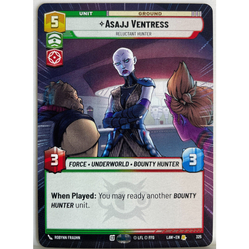 Star Wars Unlimited - Asajj Ventress - Reluctant Hunter (Hyperspace) - A Lawless Time (LAW)