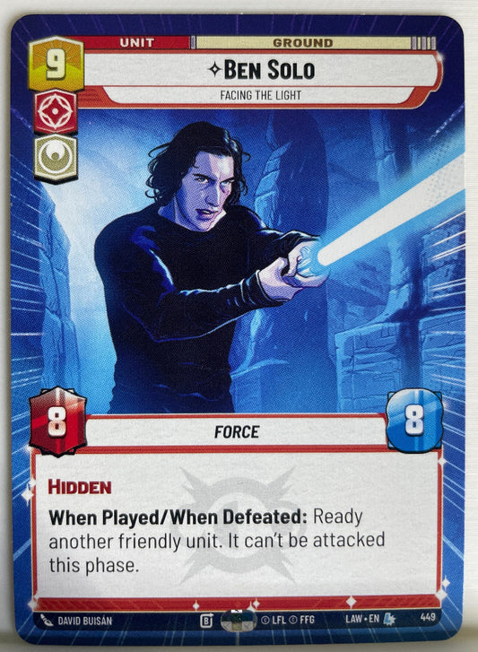 Star Wars Unlimited - Ben Solo - Facing the Light (Hyperspace) - A Lawless Time (LAW)