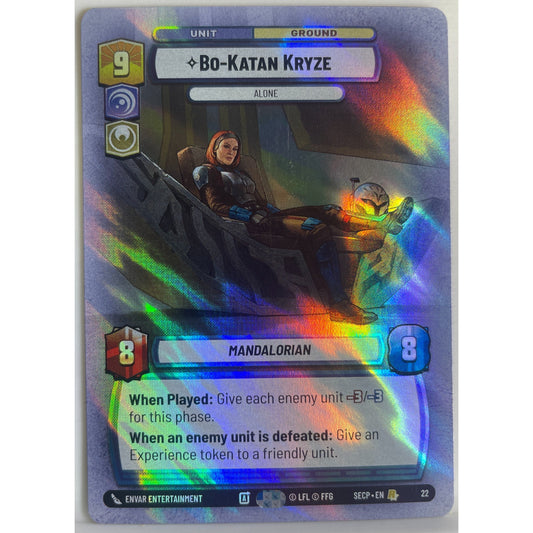 Star Wars Unlimited - Bo-Katan Kryze - Alone (Foil) - Secrets of Power: Weekly Play Promos (SECWPP)