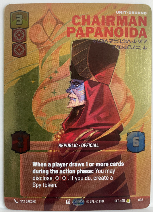 Star Wars Unlimited - Chairman Papanoida - Undaunted Diplomat (Prestige Foil) - Secrets of Power (SEC)
