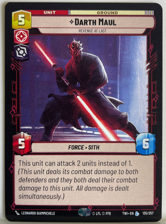 Star Wars Unlimited - Darth Maul - Revenge at Last - Twilight of the Republic (TWI)