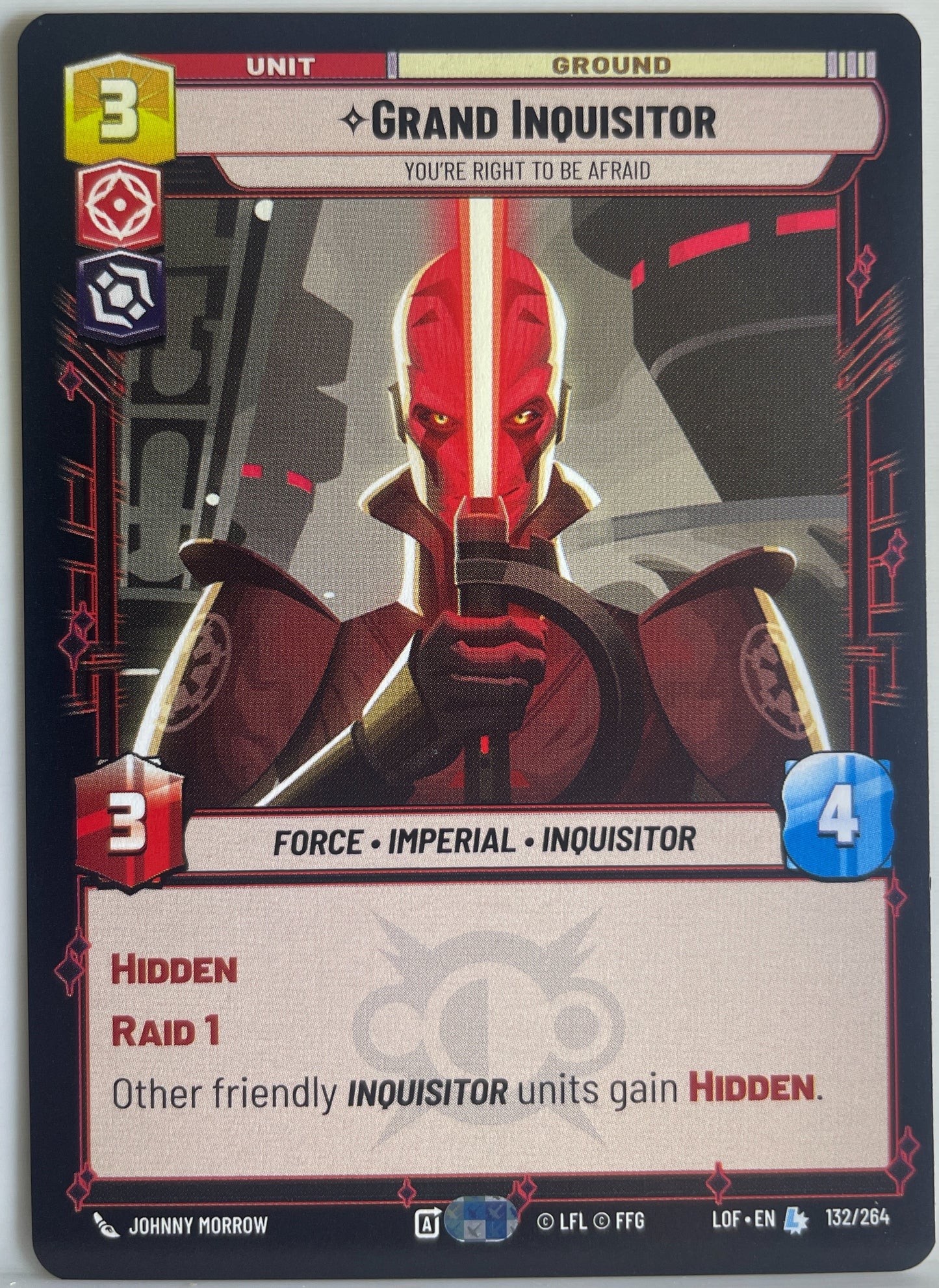 Star Wars Unlimited - Grand Inquisitor - You're Right to Be Afraid - Legends of the Force (LOF)