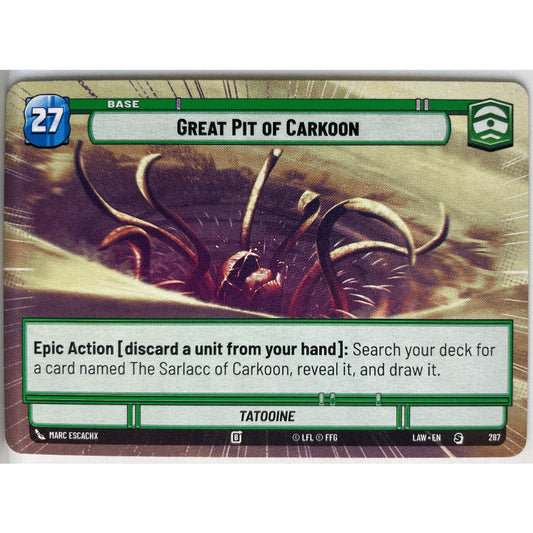 Star Wars Unlimited - Great Pit of Carkoon (Hyperspace) - A Lawless Time (LAW)