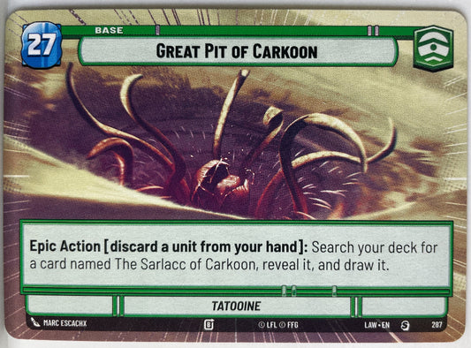 Star Wars Unlimited - Great Pit of Carkoon (Hyperspace) - A Lawless Time (LAW)