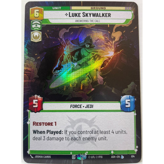 Star Wars Unlimited - Luke Skywalker - Answering the Call (Hyperspace Foil) - Ashes of the Empire (ASH)