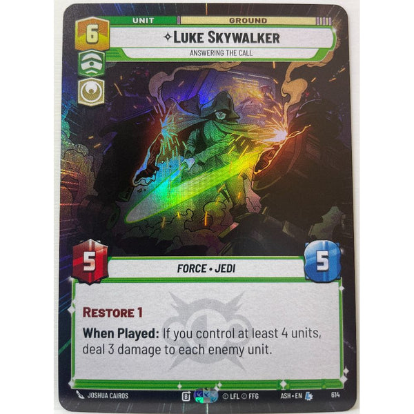 Star Wars Unlimited - Luke Skywalker - Answering the Call (Hyperspace Foil) - Ashes of the Empire (ASH)