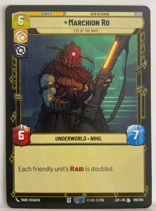 Star Wars Unlimited - Marchion Ro - Eye of the Nihil - Legends of the Force (LOF)