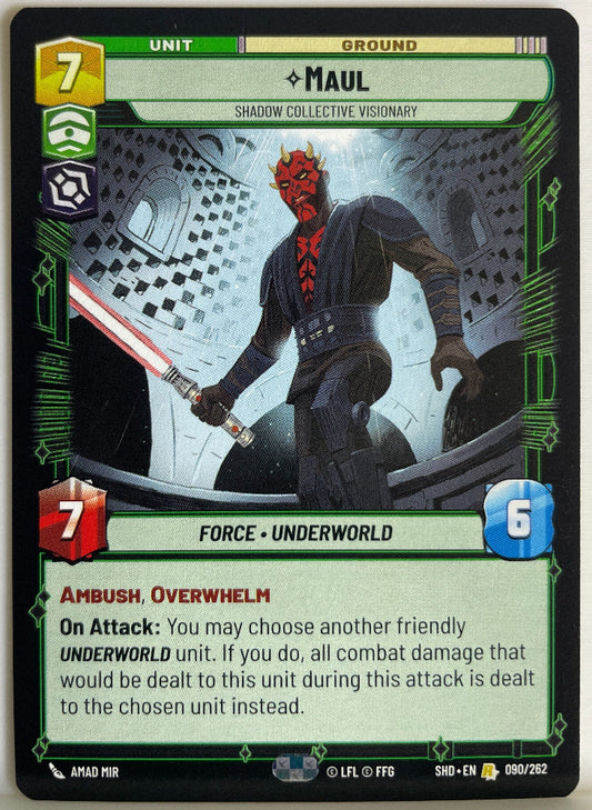 Star Wars Unlimited - Maul - Shadow Collective Visionary - Shadows of the Galaxy (SHD)
