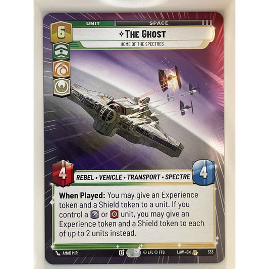 Star Wars Unlimited - The Ghost - Home of the Spectres (Hyperspace) - A Lawless Time (LAW)