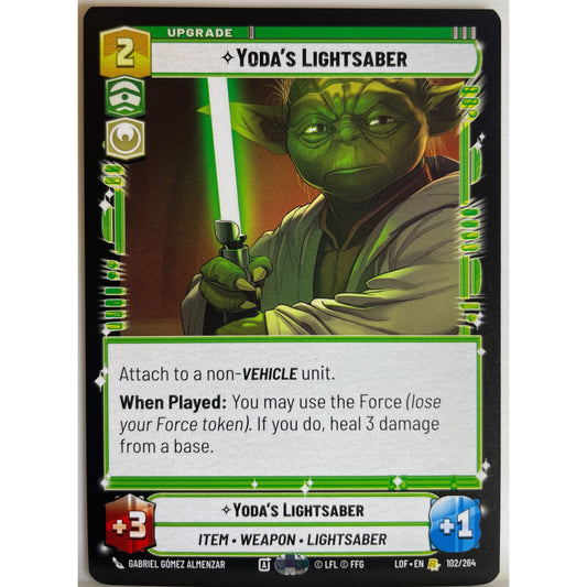 Star Wars Unlimited - Yoda's Lightsaber - Legends of the Force (LOF)