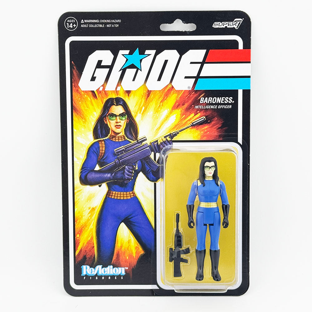 Super7 G.I. Joe Baroness Intelligence Officer Carded ReAction Action Figure