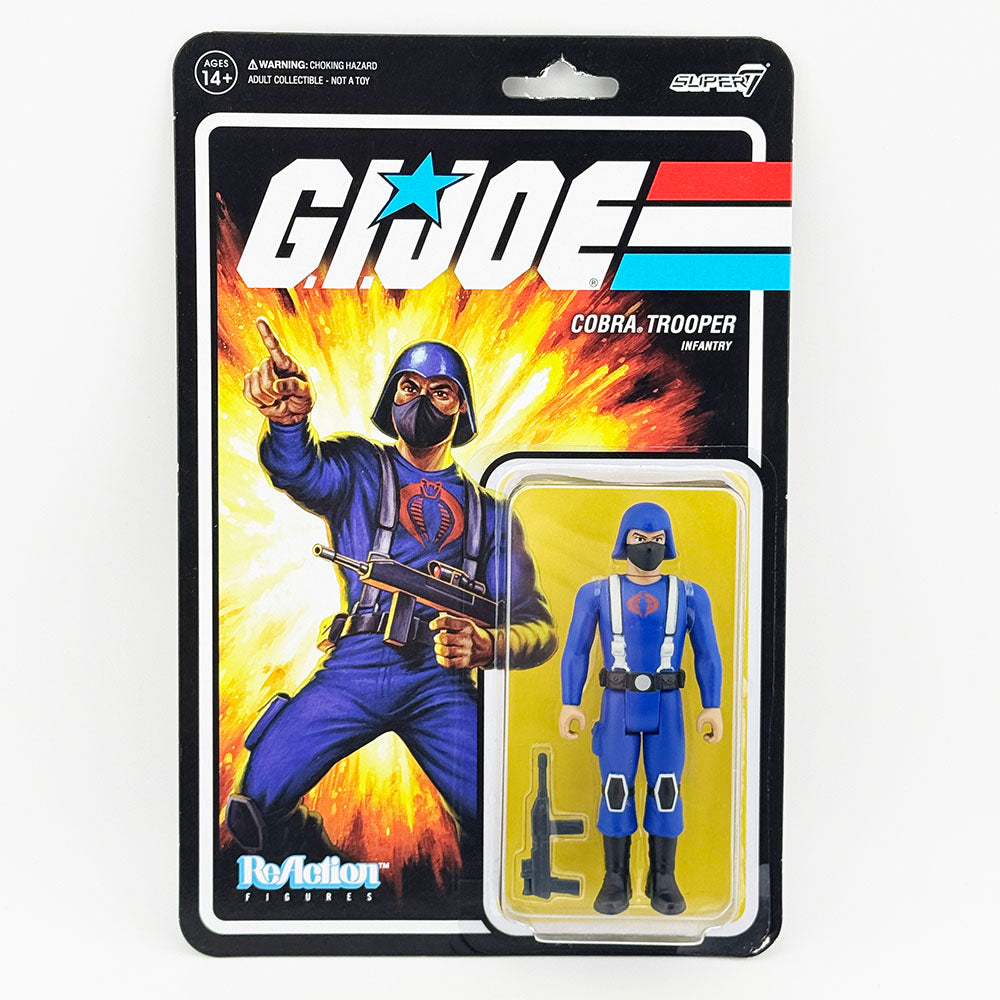 Super7 G.I. Joe Cobra Trooper White Yellow Card Carded ReAction Action Figure