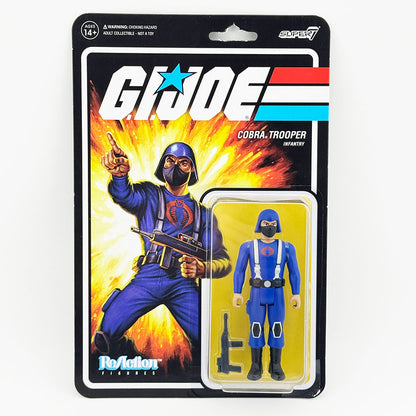 Super7 G.I. Joe Cobra Trooper White Yellow Card Carded ReAction Action Figure