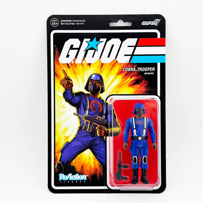 Super7 G.I. Joe Cobra Trooper Black Red Card Carded ReAction Action Figure
