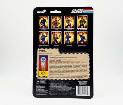 Super7 G.I. Joe Destro Carded ReAction Action Figure