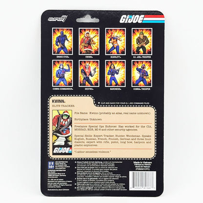 Super7 G.I. Joe Kwinn Carded ReAction Action Figure