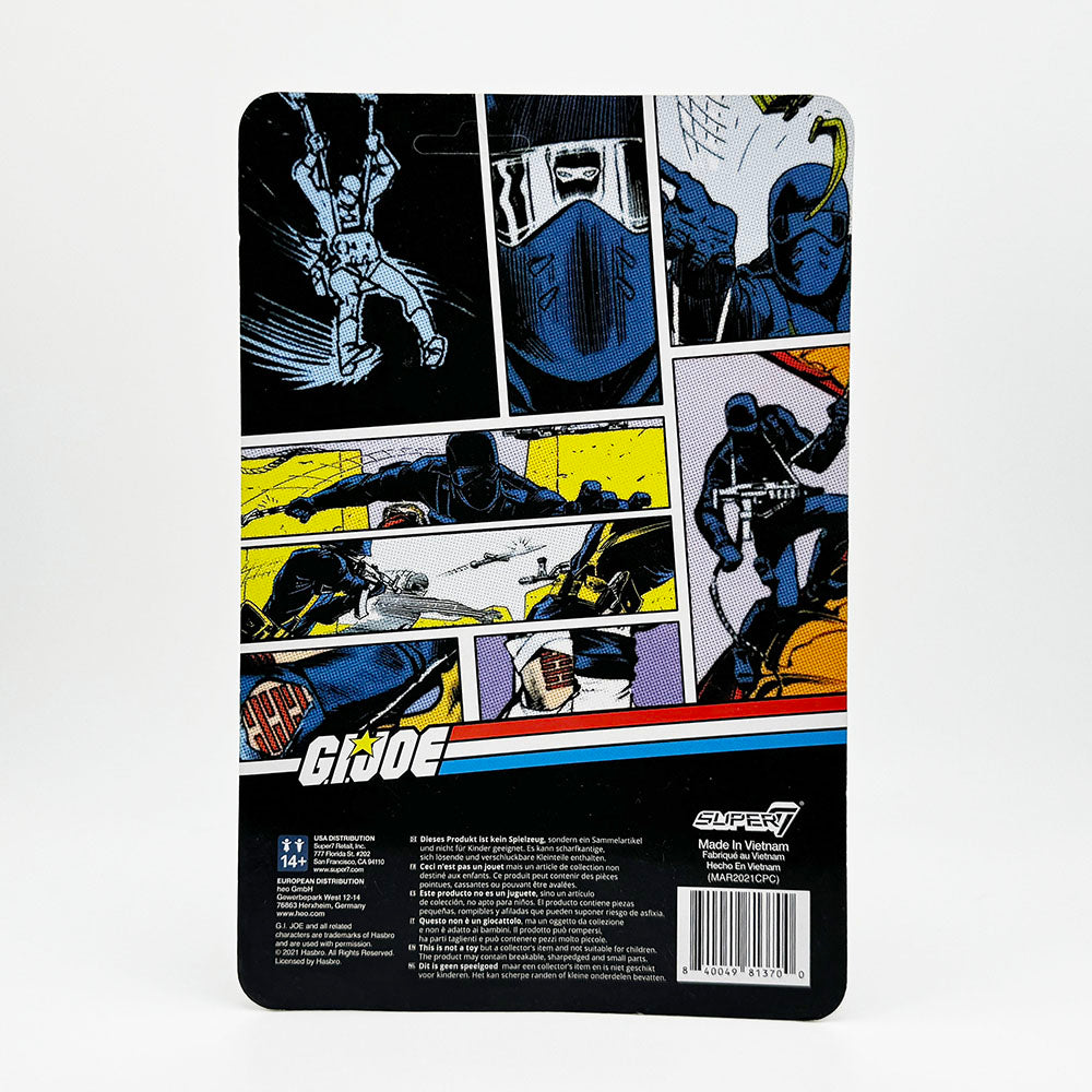 Super7 G.I. Joe Snake Eyes Carded ReAction Action Figure