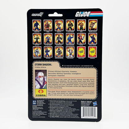 Super7 G.I. Joe Storm Shadow Carded ReAction Action Figure