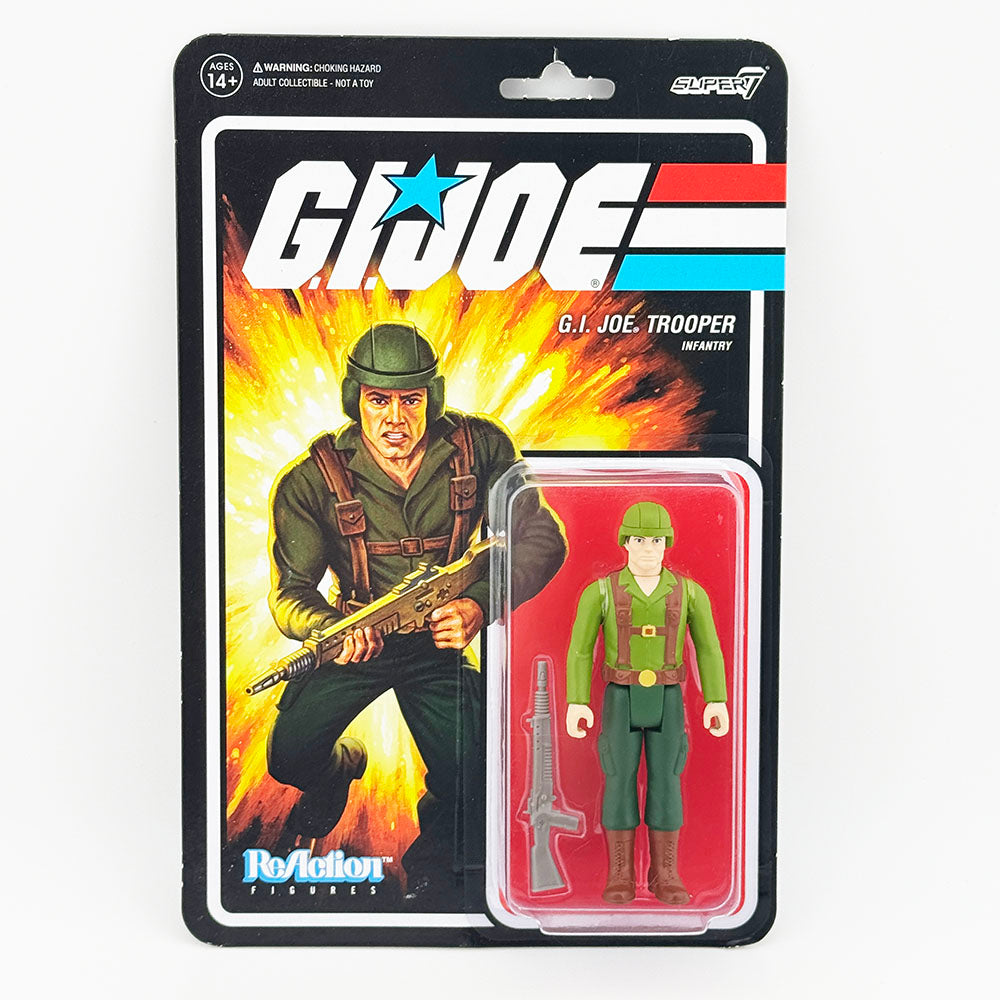 Super7 G.I. Joe Trooper Infantry White Carded ReAction Action Figure