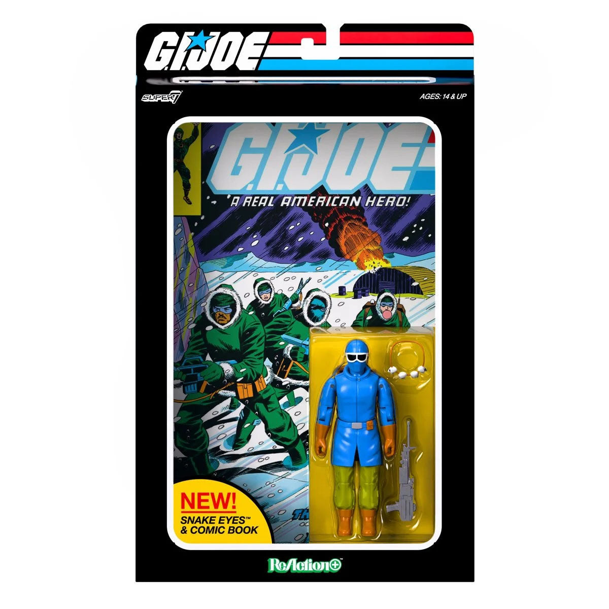 Super7 G.I. Joe Snake Eyes Skybound Comic Box Series #2 3 3/4-Inch ReAction+ Figure