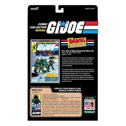 Super7 G.I. Joe Snake Eyes Skybound Comic Box Series #2 3 3/4-Inch ReAction+ Figure