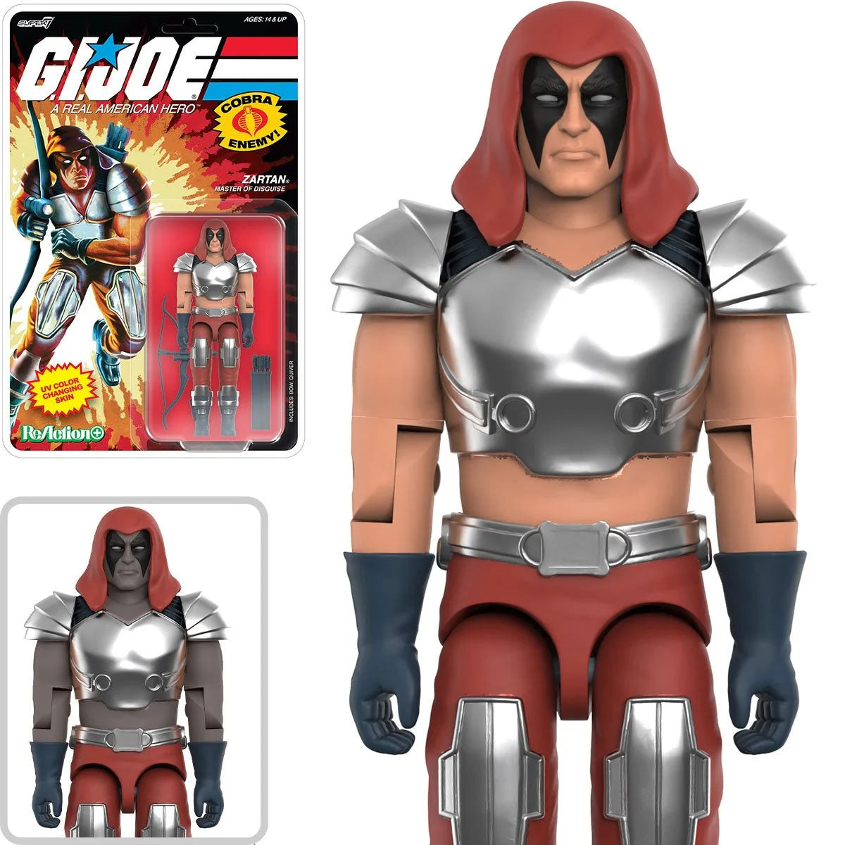 Super7 G.I. Joe Zartan Master of Disguise Comic Version 3 3/4-Inch ReAction+ Figure