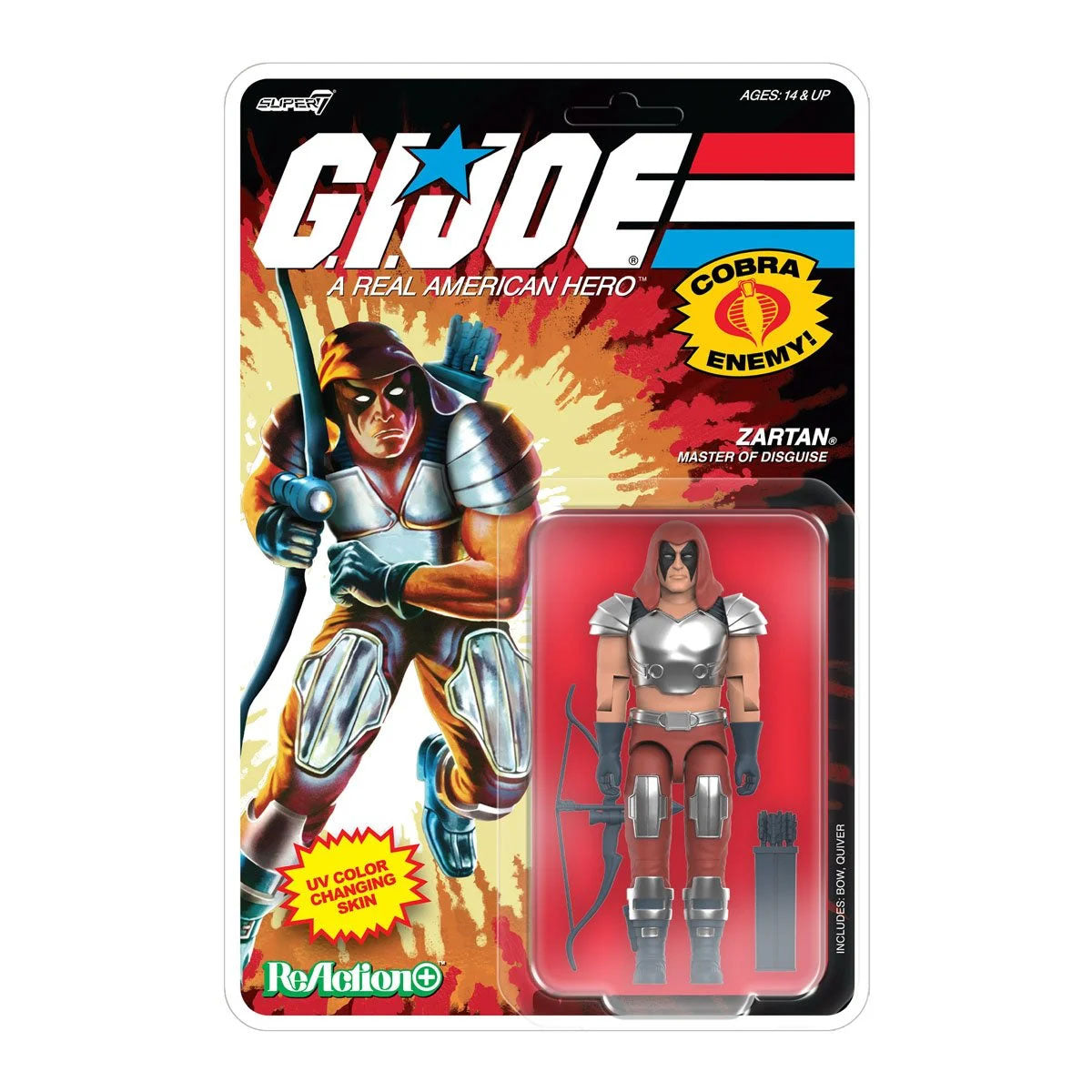 Super7 G.I. Joe Zartan Master of Disguise Comic Version 3 3/4-Inch ReAction+ Figure