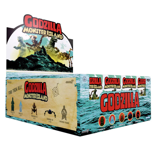 Super7 Reaction Godzilla Monster Island Kaiju Blind Box Case of 12 Action Figures