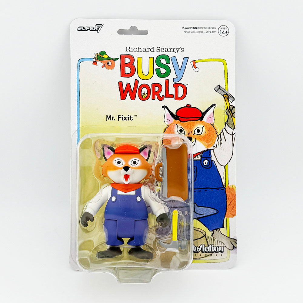 Super7 Richard Scarry's Busy World Mr. Fixit Carded ReAction Action Figure