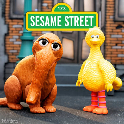 Super7 Sesame Street Big Bird and Mr. Snuffleupagus 2-Pack ReAction Action Figure Set