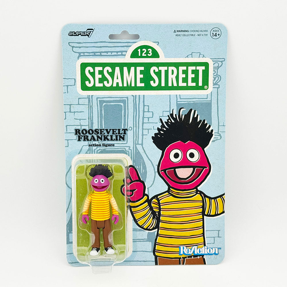 Super7 Sesame Street Roosevelt Franklin Carded ReAction Action Figure