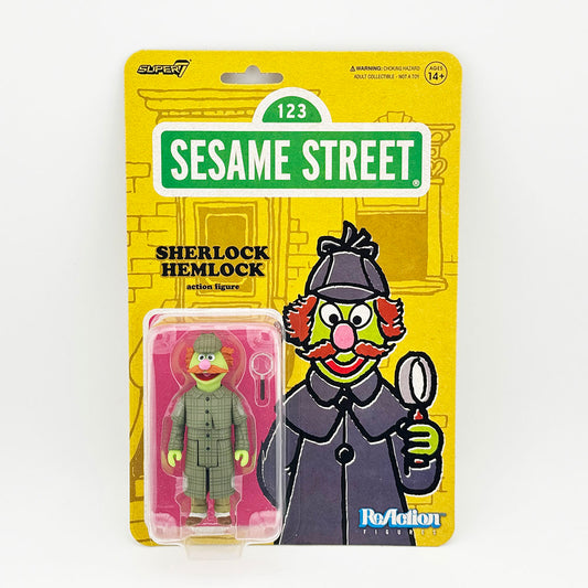 Super7 Sesame Street Sherlock Hemlock Carded ReAction Action Figure