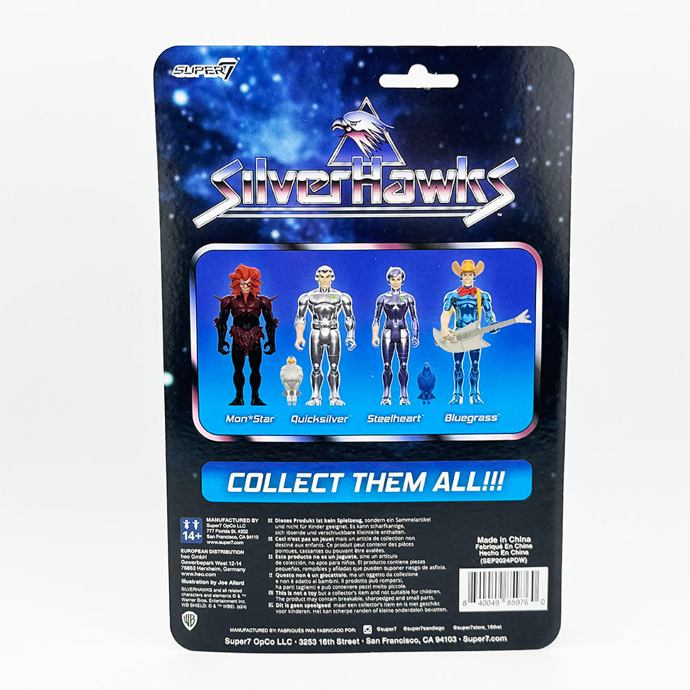 Super7 Silverhawks Steelheart Carded ReAction Action Figure