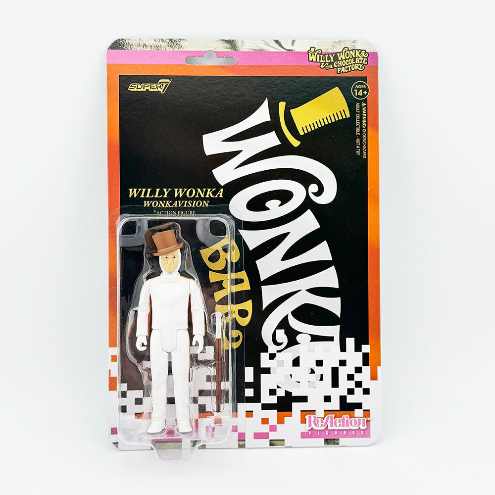 Super7 Willie Wonka Wonkavision Carded ReAction Action Figure