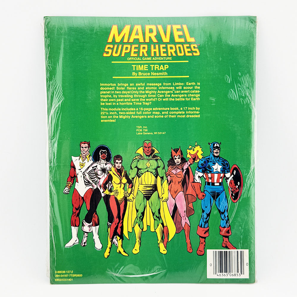 TSR Marvel Super Heroes Role Playing Game Module Time Trap Sealed