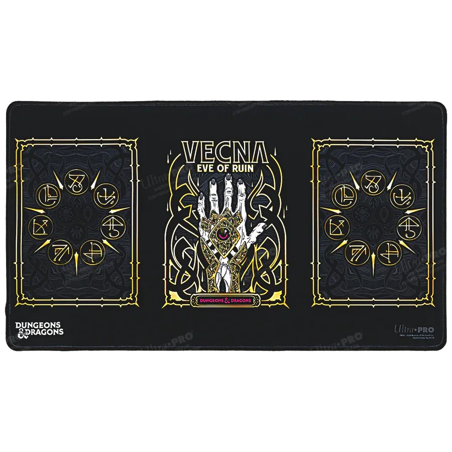 Ultra PRO Vecna: Eve of Ruin - Black Stitched Playmat for Dungeons & Dragons