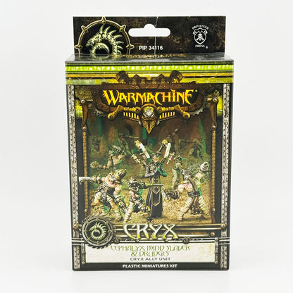 Warmachine Cryx Cephalyx Mind Slaver & Drudges Plastic Miniatures Kit