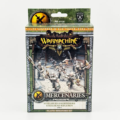 Warmachine Mercenaries Steelhead Halberdiers Steelhead Riflemen Plastic Miniatures Kit